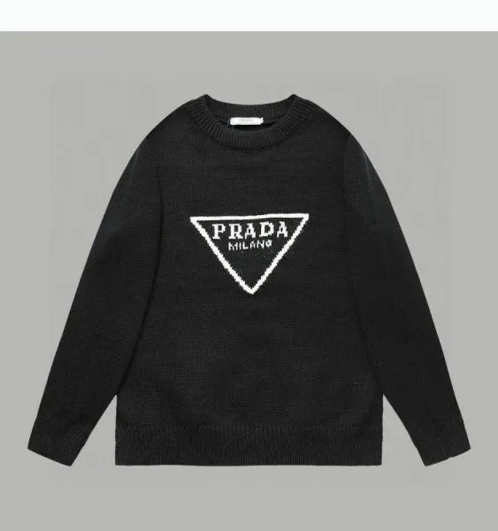 Prada Triangle Logo Knit Sweater Terracotta - 4