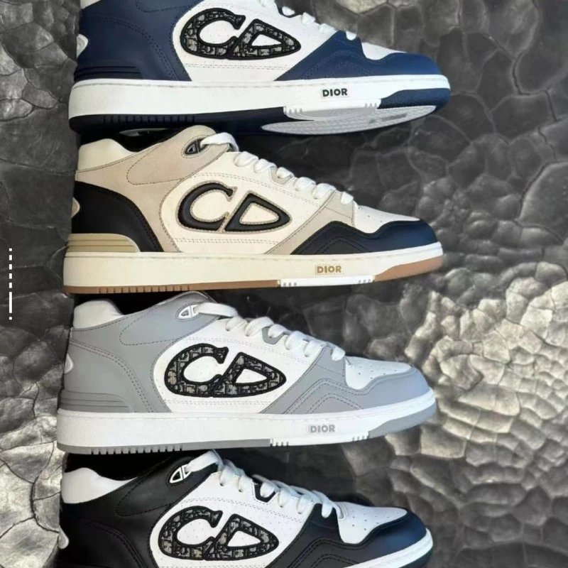 Dior B23 Low Navy and White Sneakers - 2