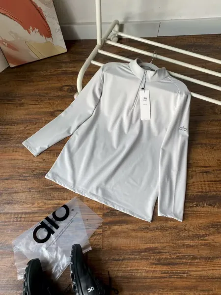 Alo Yoga Sunlight LS Half-Zip Base Layer White - 1