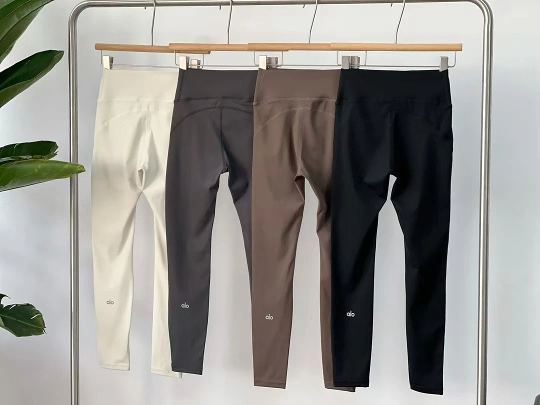 Design Ribbed High-Waist Leggings in Cream Color - 21