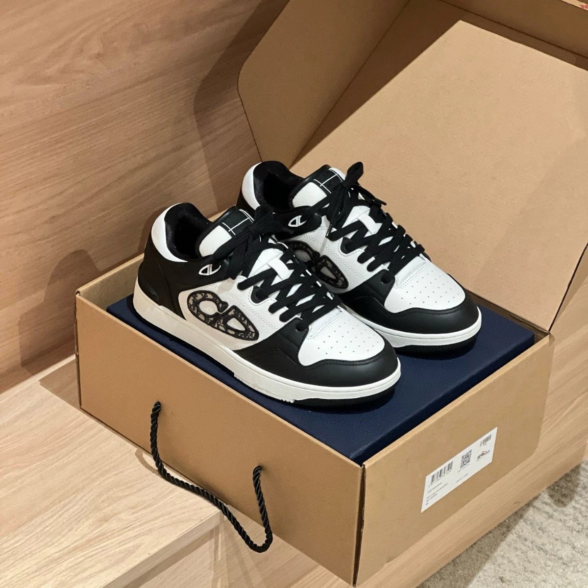 Dior B23 Low Navy and White Sneakers - 5