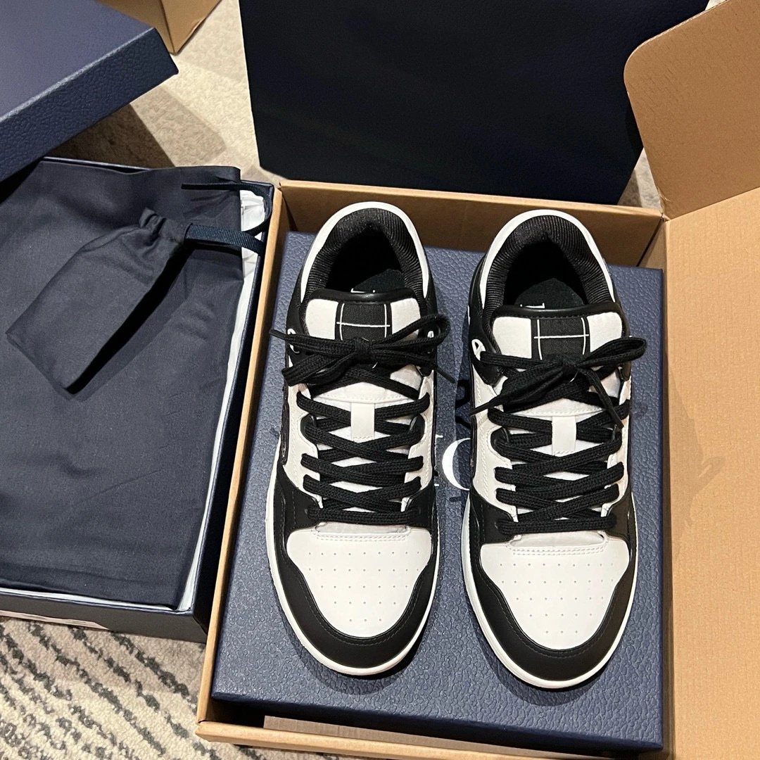 Dior B23 Low Navy and White Sneakers - 8