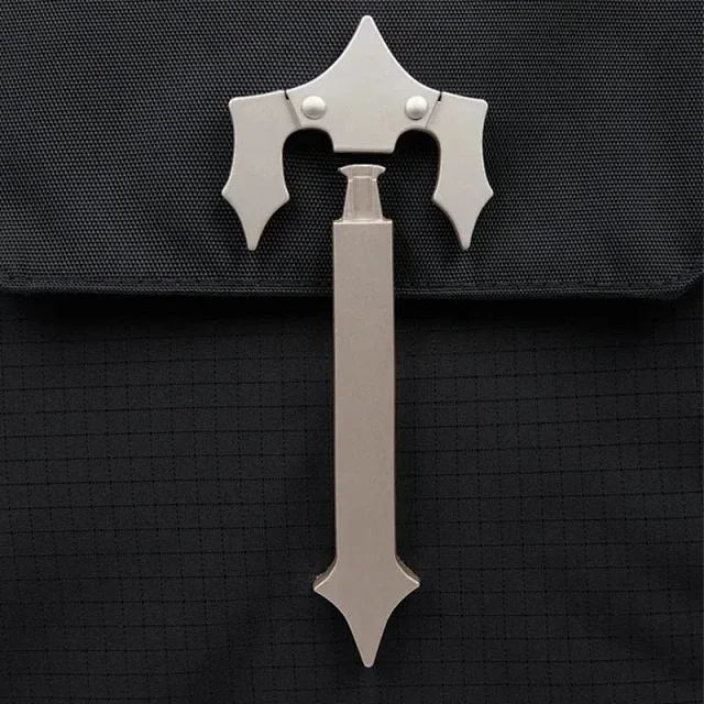 Unbranded Backpacks Flap Backpack with Sword-Shaped Metal Clasp product detail image 4