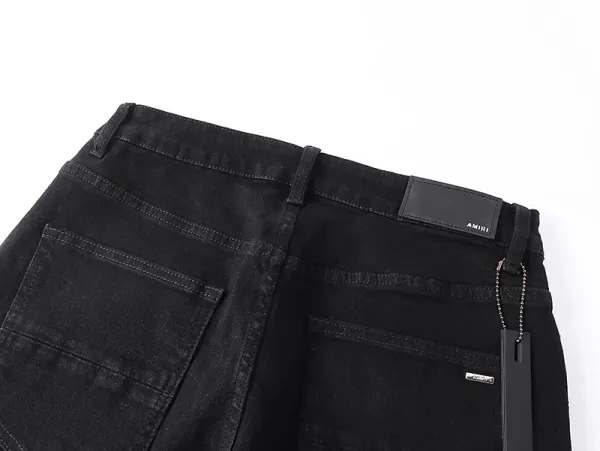 Amiri Paint Splatter Distressed Jeans Black Multicolor - 20