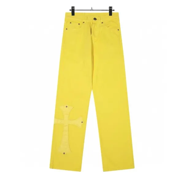 Chrome Hearts Cross-Embellished Straight-Leg Jeans Blue - 9