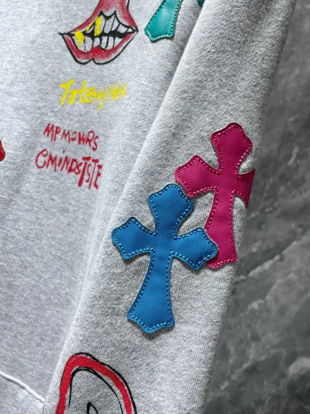 Chrome Hearts x Mind State Fate Complete Hoodie Black/White/Gray - 25