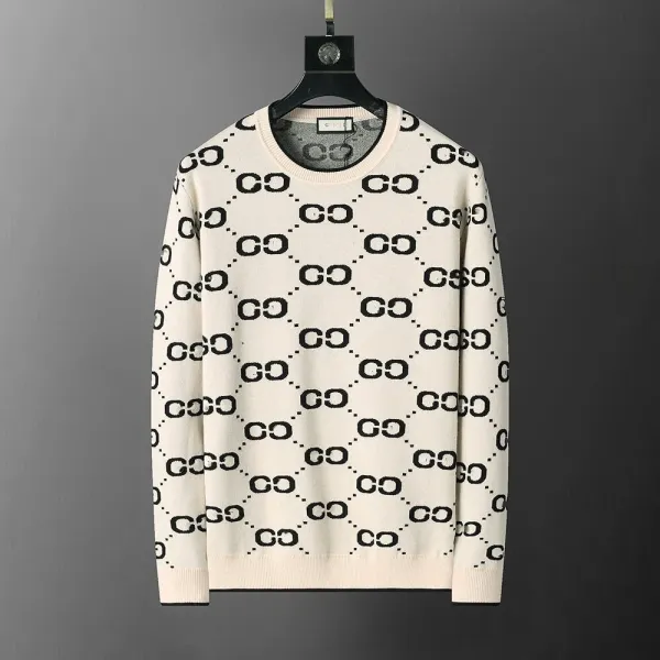 Gucci GG Monogram Knit Sweater Beige - 1