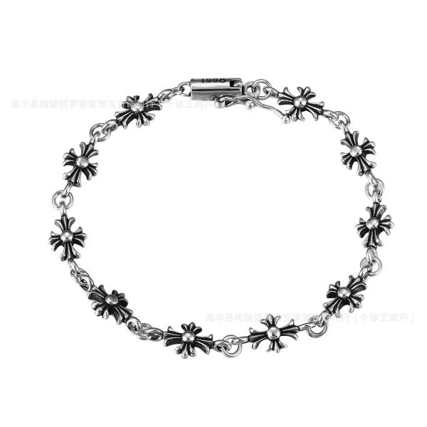 Chrome Hearts Daisy Flower Link Bracelet Silver - 1