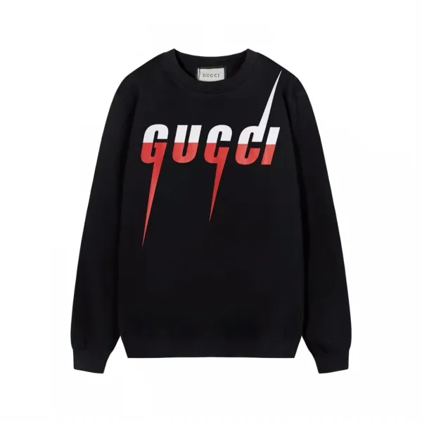 Gucci Lightning Logo Black Hoodie - 1