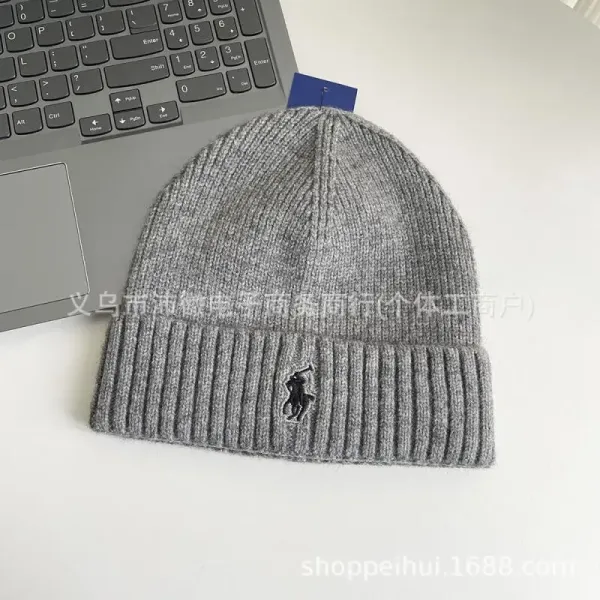 Ralph Lauren Polo Bear Embroidered Knit Beanie Hat - 3