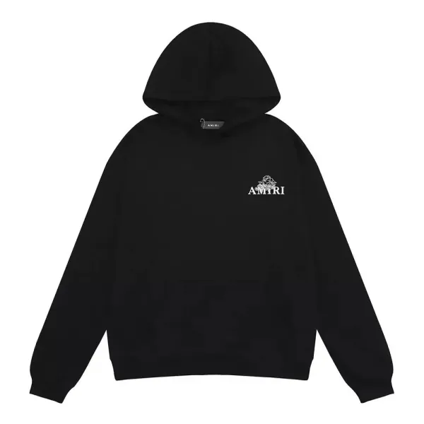 Amiri Floral Embroidered Hoodie White - 11