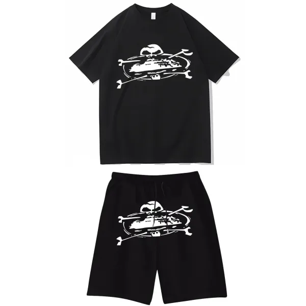 Critz Red T-Shirt and Black Shorts Set - 9