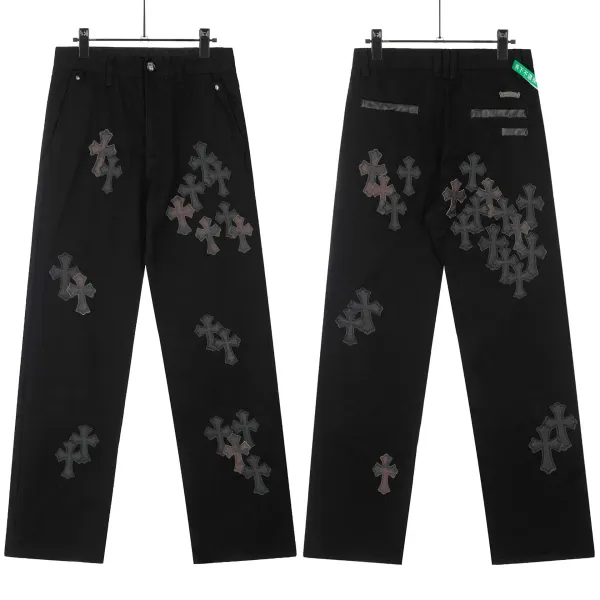 Chrome Hearts Cross-Embellished Straight-Leg Jeans Blue - 29