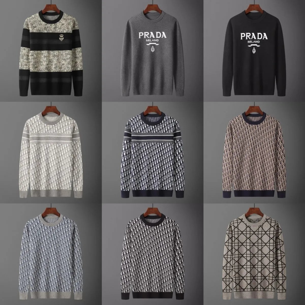 Burberry Classic Check Beige Black Wool Blend Sweater - 6