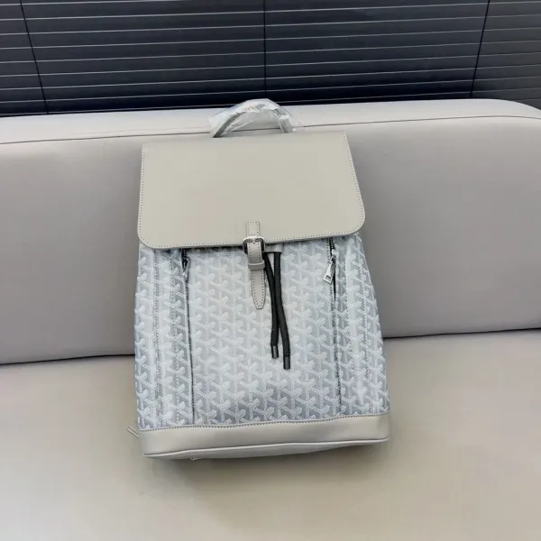 Goyard Saint Louis Backpack Light Gray Monogram Canvas - 1