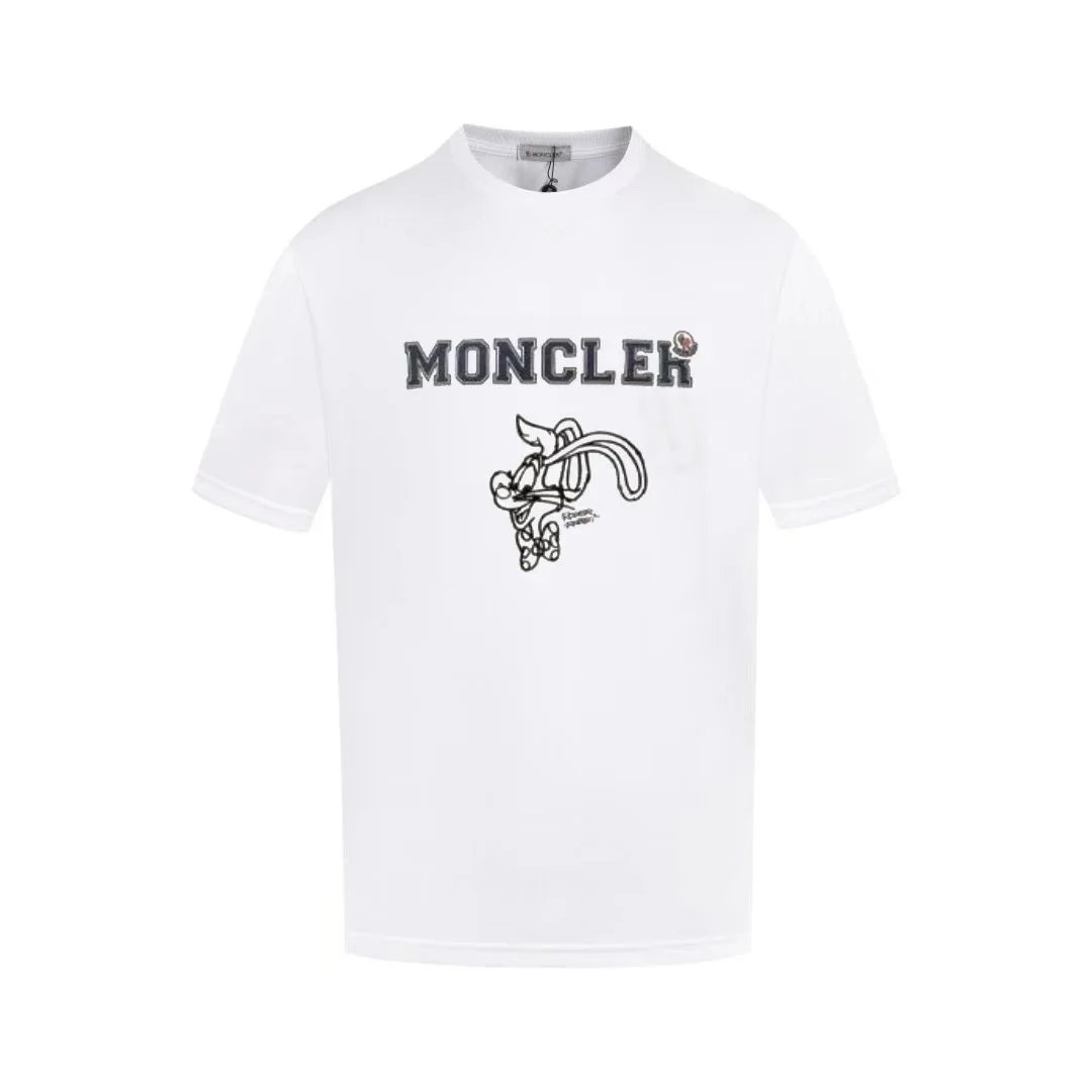 Moncler Splatter Logo T-Shirt Black and White - 7