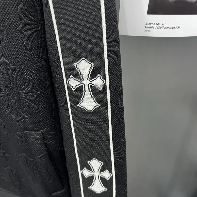 Chrome Hearts Cross Embroidered Track Jacket Black - 10