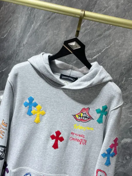 Chrome Hearts x Mind State Fate Complete Hoodie Black/White/Gray - 23