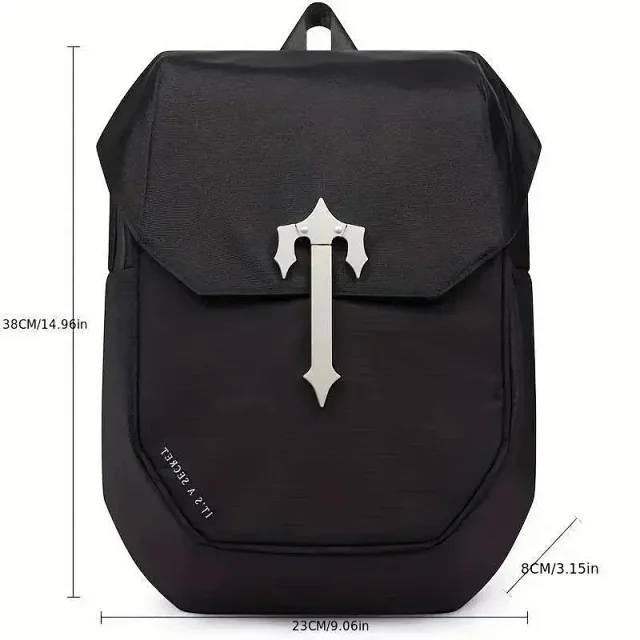 Unbranded Backpacks Flap Backpack with Sword-Shaped Metal Clasp product detail image 2