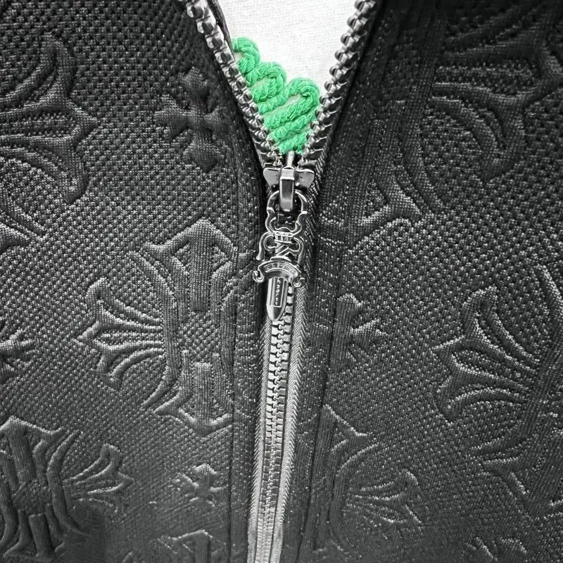 Chrome Hearts Cross Embroidered Track Jacket Black - 11