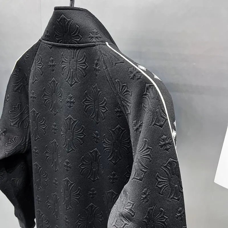 Chrome Hearts Cross Embroidered Track Jacket Black - 9