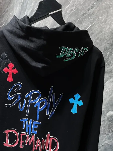 Chrome Hearts x Mind State Fate Complete Hoodie Black/White/Gray - 14