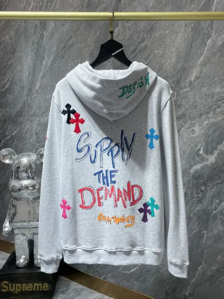 Chrome Hearts x Mind State Fate Complete Hoodie Black/White/Gray - 22