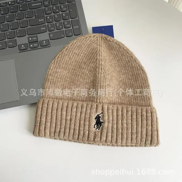 Ralph Lauren Polo Bear Embroidered Knit Beanie Hat - 4