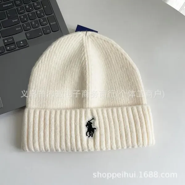 Ralph Lauren Polo Bear Embroidered Knit Beanie Hat - 7