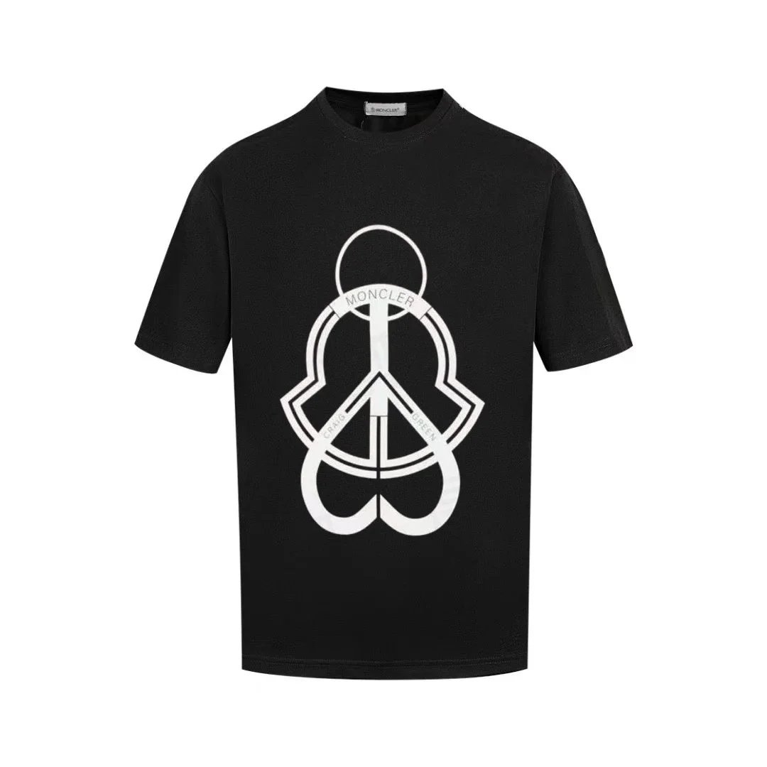 Moncler Splatter Logo T-Shirt Black and White - 5