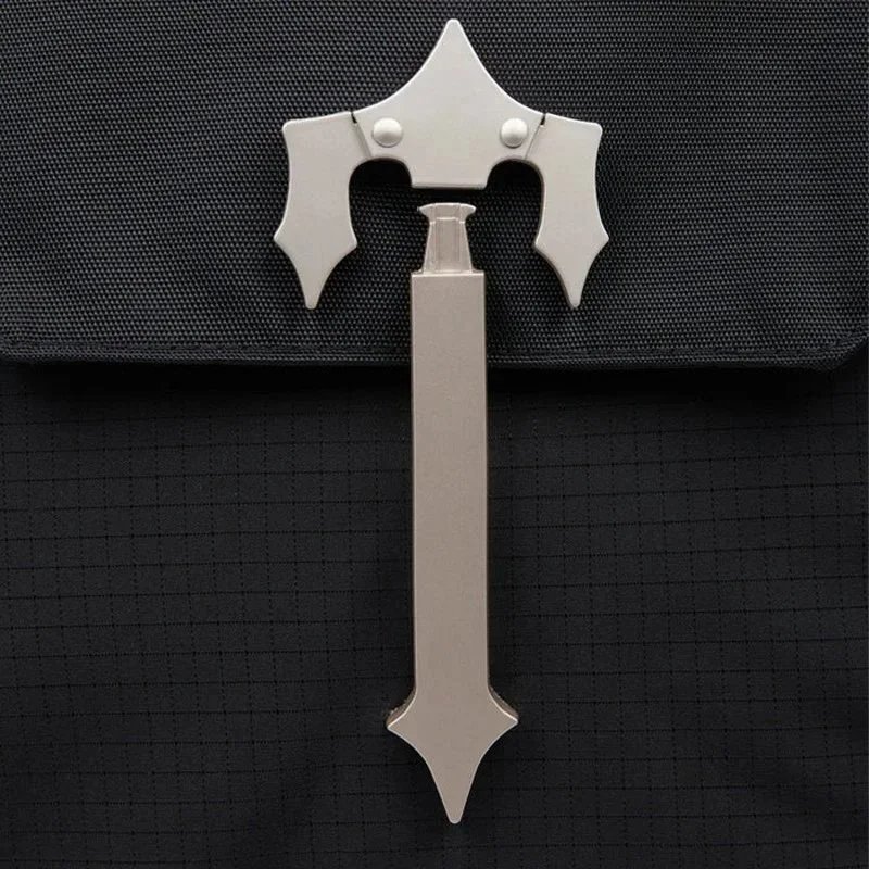 Unbranded Backpacks Flap Backpack with Sword-Shaped Metal Clasp image 3