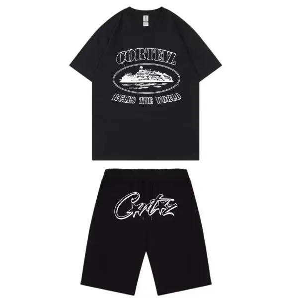Critz Red T-Shirt and Black Shorts Set - 4
