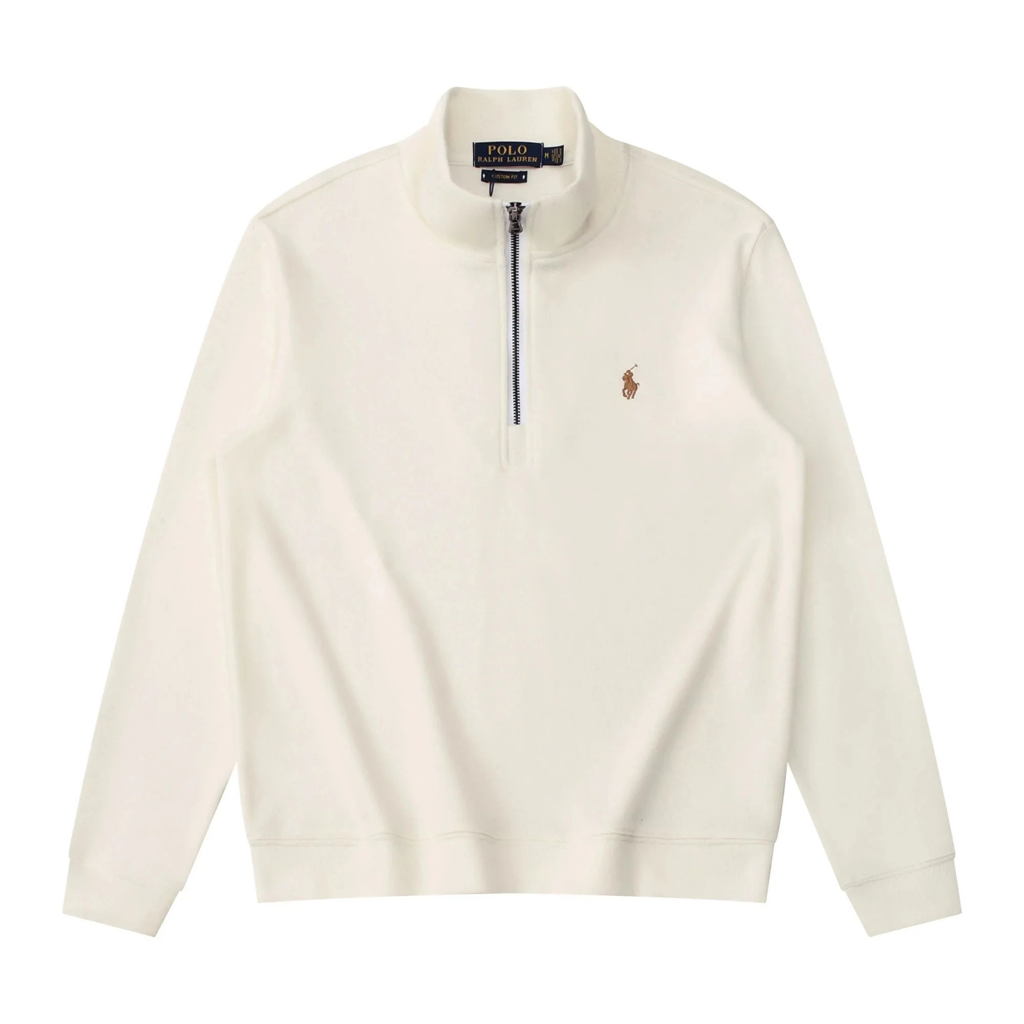 Ralph Lauren Polo Bear Half-Zip Sweater Beige - 11