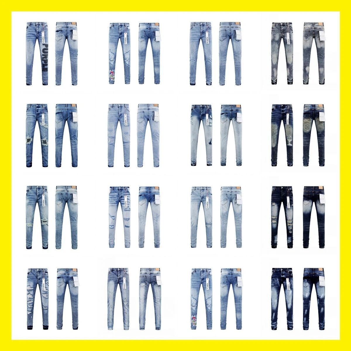 Purple Brand Distressed Slim Fit Jeans