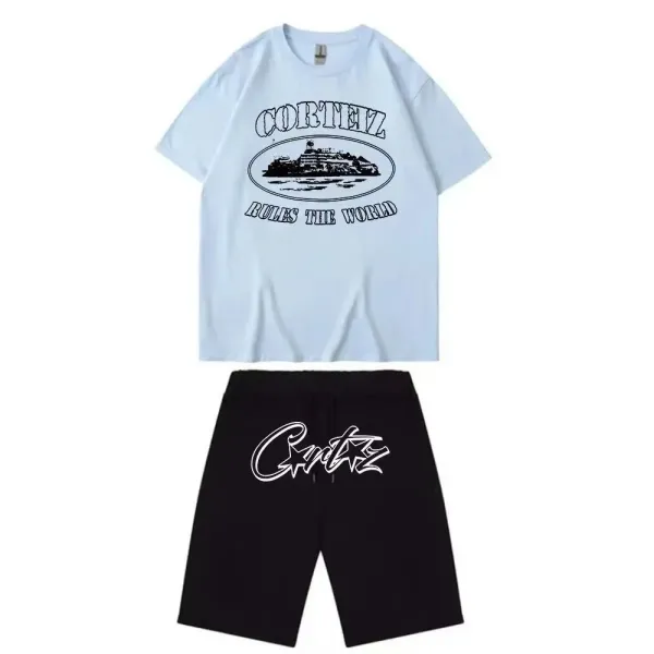 Critz Red T-Shirt and Black Shorts Set - 8