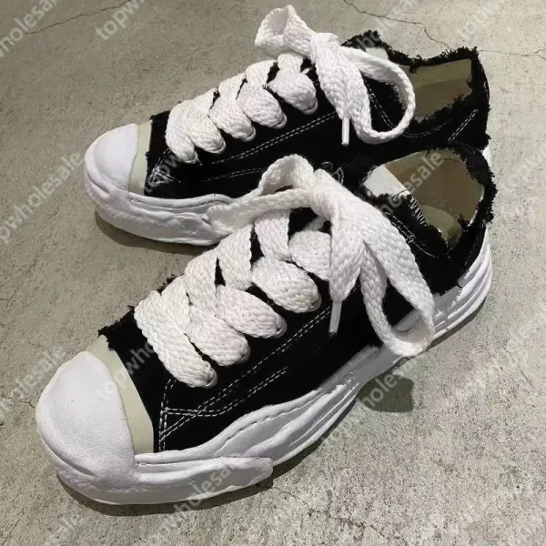 Maison Margiela Tabi Sneakers Red Canvas White Sole Sneakers - 6