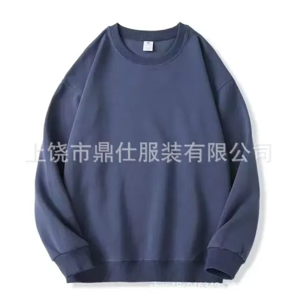 Design Oversized Crewneck Sweatshirt Navy Blue - 1