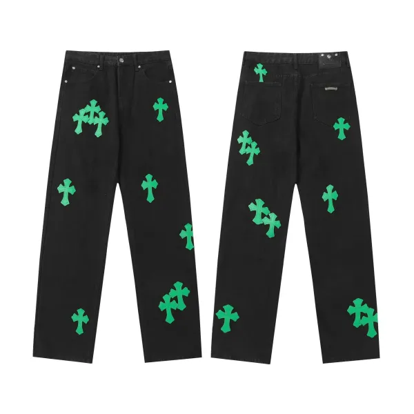 Chrome Hearts Cross-Embellished Straight-Leg Jeans Blue - 3