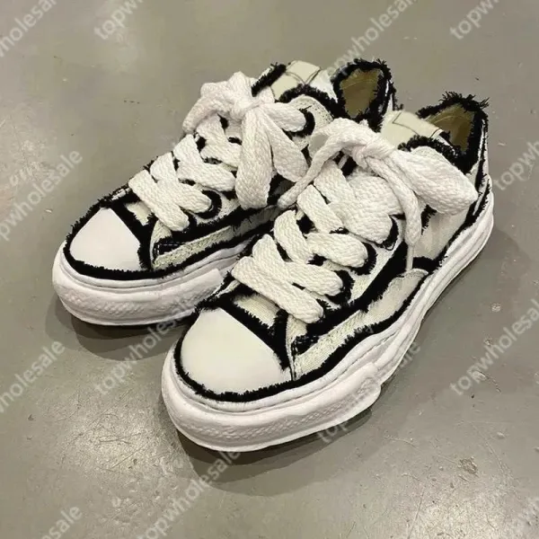 Maison Margiela Tabi Sneakers Red Canvas White Sole Sneakers - 11