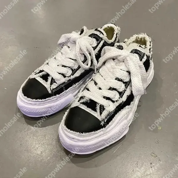 Maison Margiela Tabi Sneakers Red Canvas White Sole Sneakers - 14