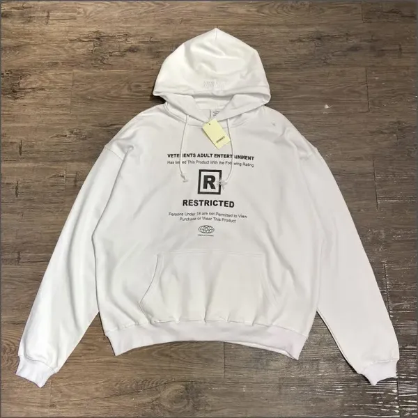 Vetements x Hello Name Tag White Hoodie - 6