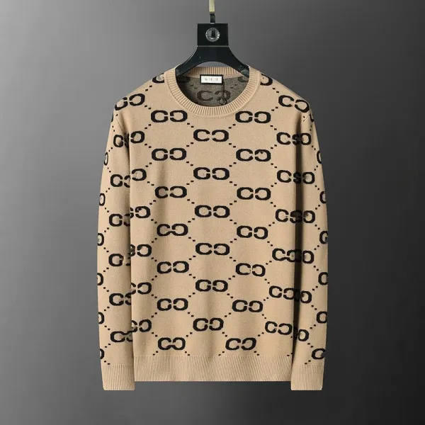 Gucci GG Monogram Beige Knit Sweater - 1