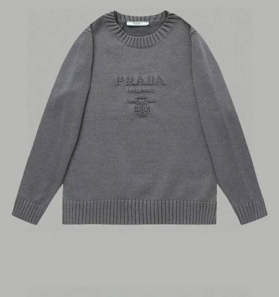 Prada Triangle Logo Knit Sweater Terracotta - 21