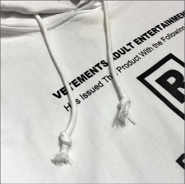 Vetements x Hello Name Tag White Hoodie - 12
