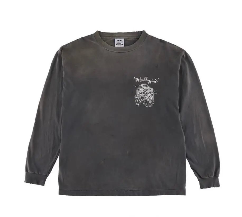 Saint Tears Skeleton Ribcage Long-Sleeve T-Shirt Black - 87