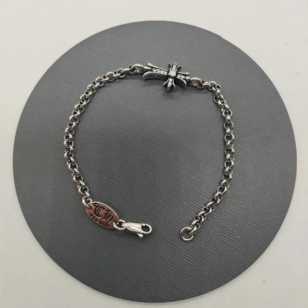 Chrome Hearts Cross Pendant Sterling Silver Bracelet - 1