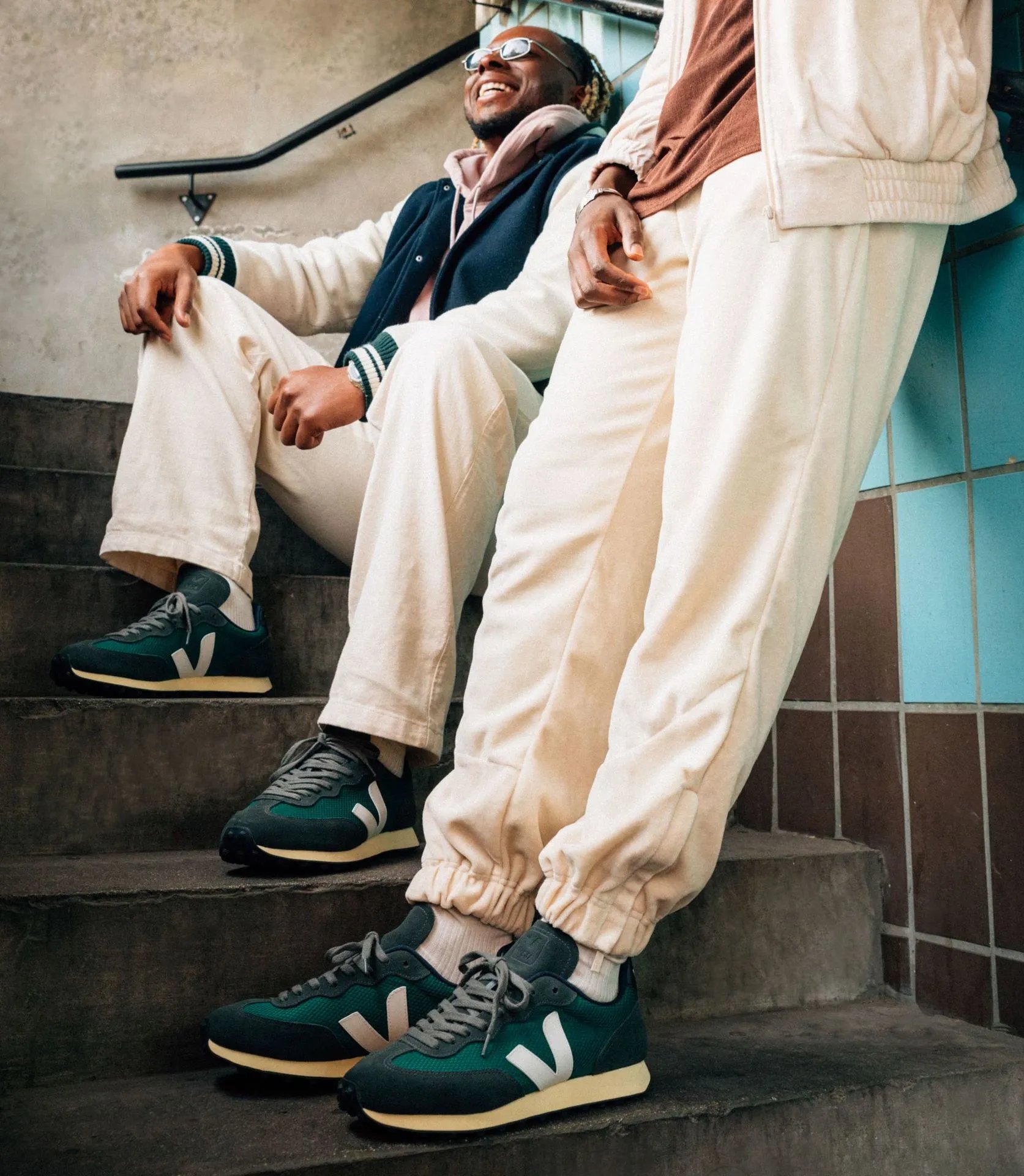 Veja V-10 Sneakers Gray Green White Sneakers - 4
