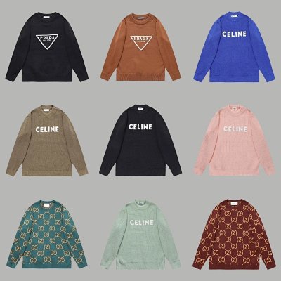 Prada and Celine Logo Knit Sweaters [18 styles]