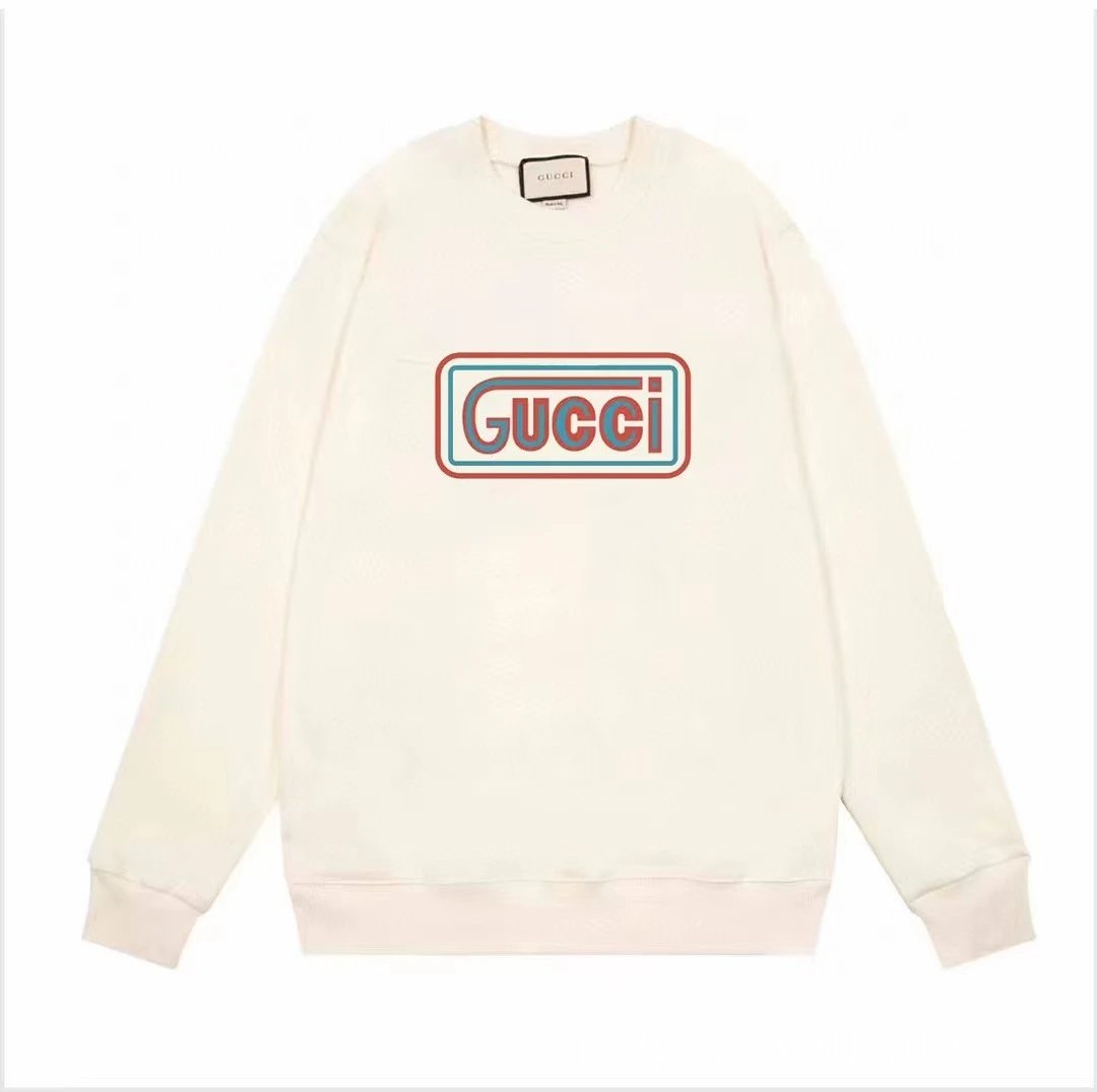 Gucci Logo Box Print Off-White Hoodie - 1