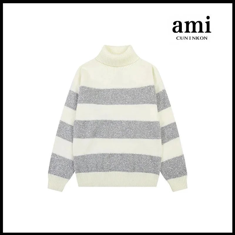 Off-White [A8150 Turtleneck Striped Style]